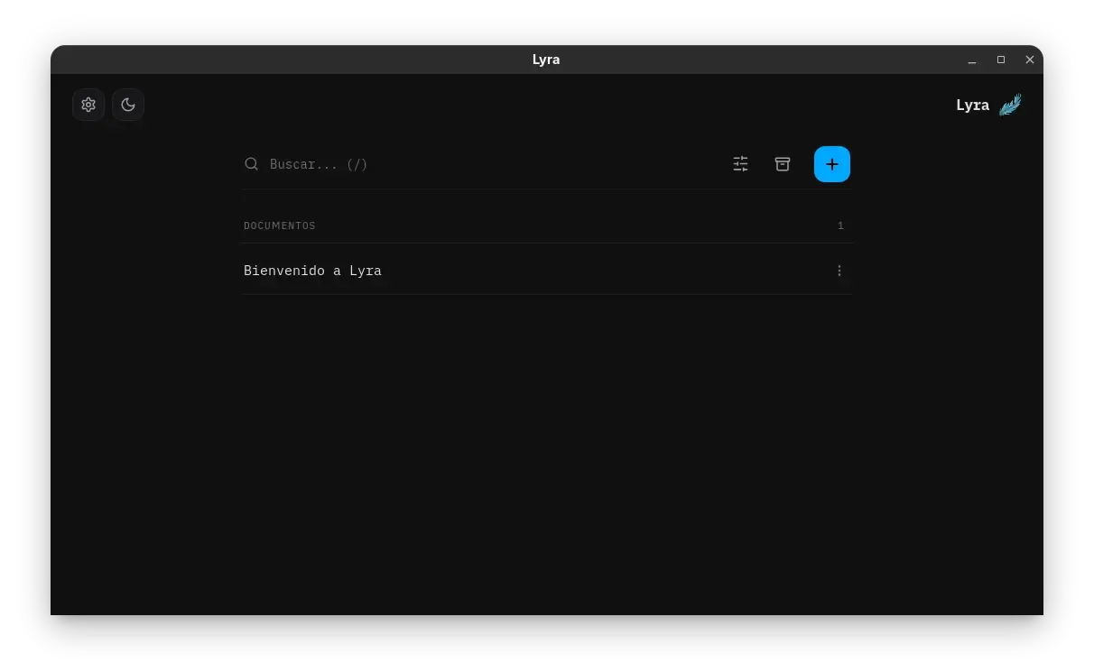Captura de pantalla de Lyra - Lista